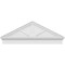 Ekena Millwork Peaked Cap 3 Spoke Architectural PVC Combination Pediment, 50"W x 19-3/8"H x 2-3/4"P (Pitch 6/12) PEDPC050X195PKC03 - alternate 6